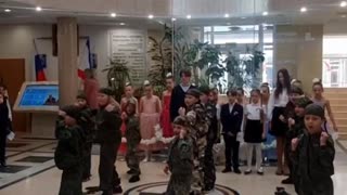 A basic military training course opened in a school in Crimea