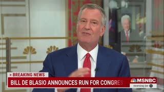 Bill de Blasio Announces Run for Congress on Morning Joe