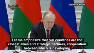 Belarus and Russia are close allies and strategic partners - Putin