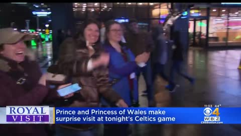 Prince and Princess of Wales make surprise visit to Celtics game