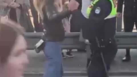 she was getting arrested at Oktoberfest