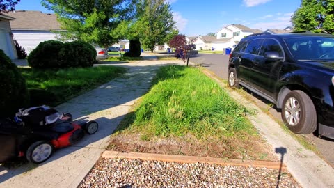 Son Struggles To Keep Lawn Mowed After Mother Dies