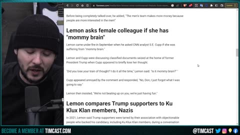CNN About TO FIRE Don Lemon, Lemon ROASTED For Misogyny, Claiming Women Get MOMMY BRAIN