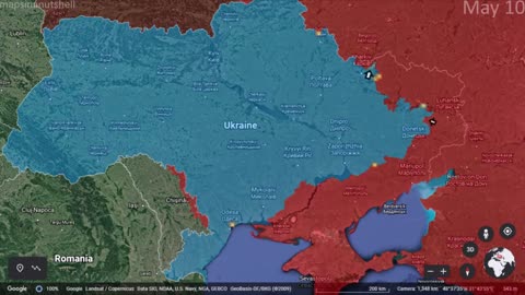 Russo-Ukrainian War Week 11 Mapped using Google Earth