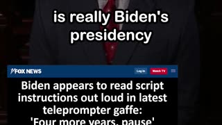 Biden Reads Script Instructions Out Loud in Teleprompter Gaffe: '4 more years. Pause'