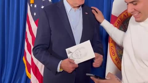It was an absolute honor and a dream come true to draw President Joe Biden!