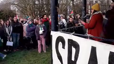 "Palestine Solidarity Campaign" Israel hatred rally in Bristol.
