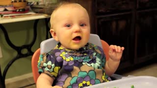 Cute Baby Raises Hand To Answer Questions