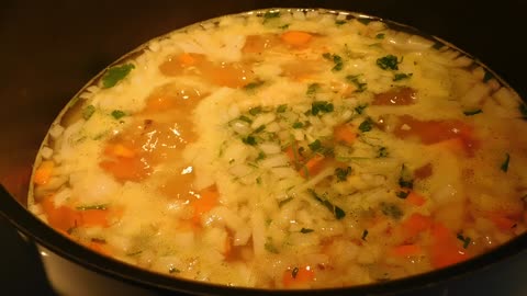 Cooking a Soup Dish In A Hot Pot