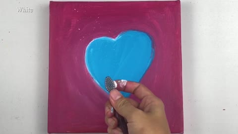 Heart Sky: Simple Acrylic Painting for Absolute Beginners with Step-by-Step Instruction