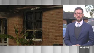 Man arrested after three children killed in Western Sydney house fire _ ABC News