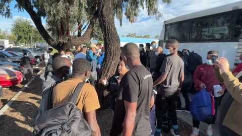 San Diego California - More Illegals, all Men - Dropped off by Bus