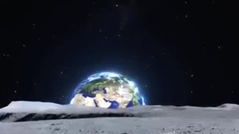 How earth look from moon