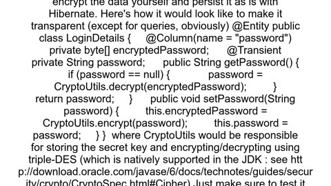 How to read encrypted database field using Hibernate