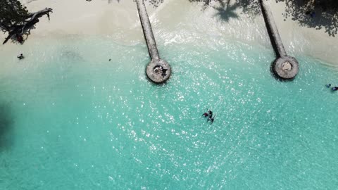Drone shot of Maldives