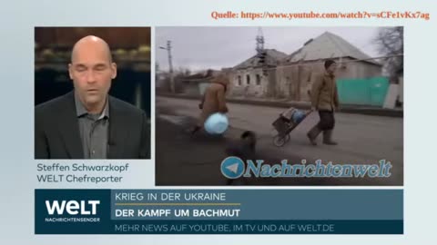Bachmut, Zivilisten warten auf russische Befreier, Welt-TV