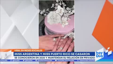 Miss Argentina y Miss Puerto Rico 2020 se casan en secreto | Noticias Telemundo