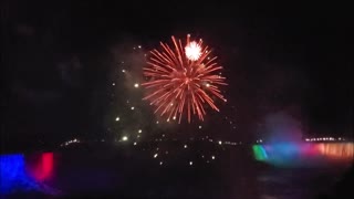 Fire Works Over Niagara Falls Ontario Canada 08 30 2019