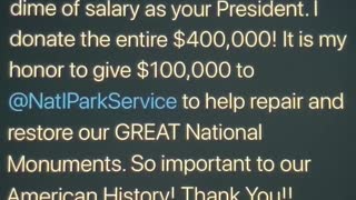 PRESIDENT TRUMP DONATED HIS ENTIRE SALARY❤️🇺🇸💙💰⭐️