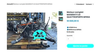 ALLOMOTEUR.COM - Moteur complet MASERATI 3.8 QUATTROPORTE M156A