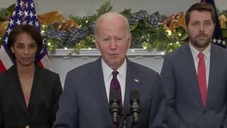 Biden: “When I took office, we inherited a nation with a pandemic raging and an economy that was reeling.”