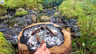 BAKING SNAILS 😉 all prepared in nature #asmr Cooking 🔥