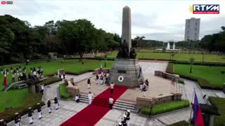 President Marcos pays tribute to national hero, Dr. Jose P. Rizal, at the Rizal Park