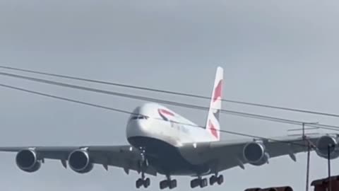 British Airways plane landing
