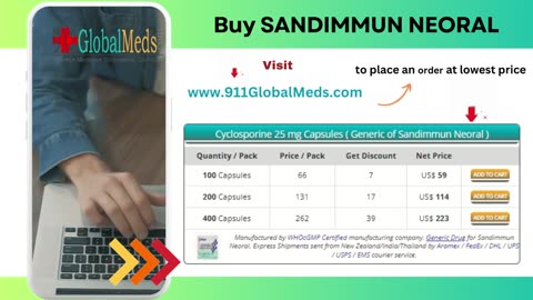 Order Medication Online - 911 Global Meds - Buy SANDIMMUN NEORAL