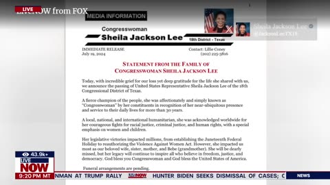 Rep. Sheila Jackson Lee dies at age 74 _ LiveNOW from FOX