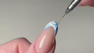 How to create easy marble French tips with a silicone stamper