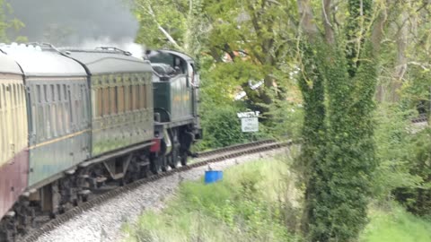BR 4144 Pulls Our Train Out Of Tenterden Town Station, Kent UK 2022
