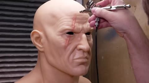 Time-lapse of the Kratos sculpture in God of War