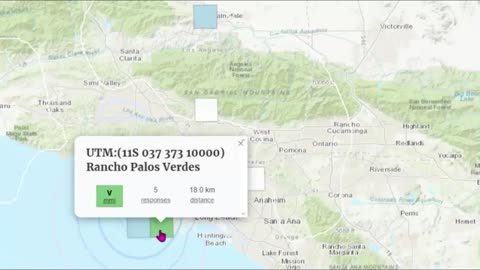 Earthquake Shakes Monica Bay, Palos Verdes Estates, CA