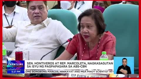 Marcoleta, nagkasagutan sa isyu ng pagpapasara sa ABS-CBN Sen. Hontiveros, Rep.