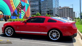 Ford GT500 leaving Tysons Corner Car meet