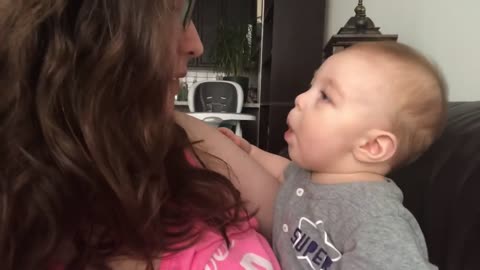Baby Getting emotional when Mother sings opera
