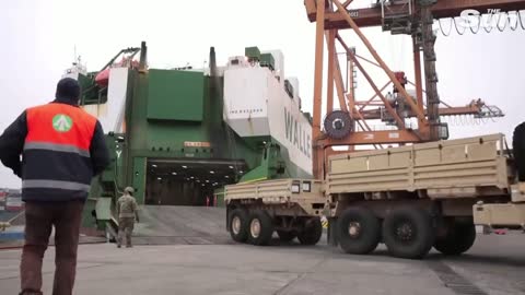 US military equipment arrives in Polish port