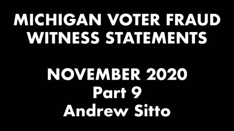 2020 Election - Andrew Sitto Talks About Partisan Handling Of Ballot Handling Inside TCF Center