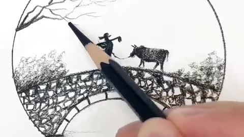 Satisfying Video of Talented People in Drawing Art