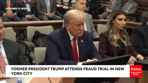 BREAKING NEWS: Cameras Capture Brief Moment Of Trump Back In NYC Courtroom For Civl Fraud Trial