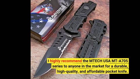 Customer Comments: MTECH USA MT-A705 Series – Spring Assisted Folding Knife, Pocket Clip, Tacti...