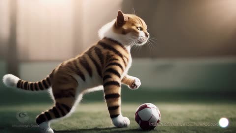 Cat playing football | cute cat |