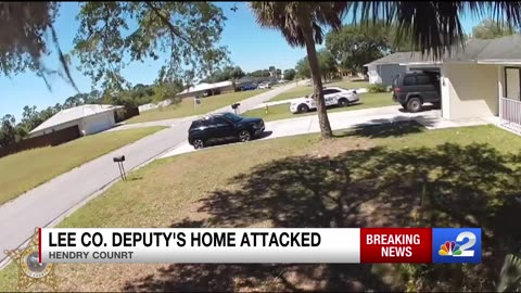 FLORIDA...Driver rams into Lee Co. deputy's home and opens fire in Hendry County