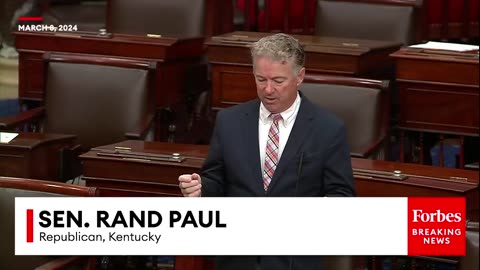 WATCH- Rand Paul Slams Deficit Spending, Dismisses Spending Bill As 'A Porkfest Of Epic Proportions'