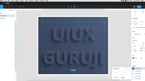 How to Create a Clean 3d Text Effect in Figma | UIUX Guruji