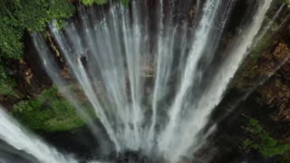 Scenic Tropical Jungle Waterfall Scene