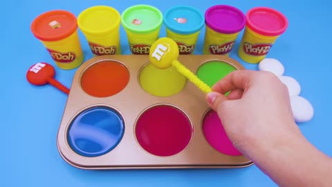 Satisfying Video l How To Make M&M Lollipop Candy with Glitter Playdoh Cutting ASMR # 126