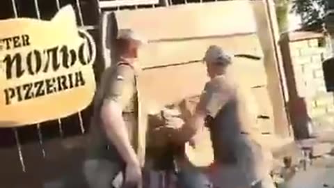 Thugs in military uniform simply catch people on the street