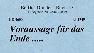 BD 4606 - VORAUSSAGE FÜR DAS ENDE ....